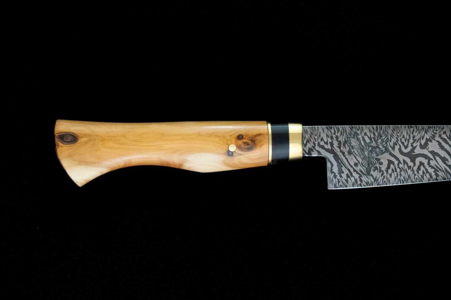 Petty Messer aus Eibenholz und Stierhorn (Einzelstück)